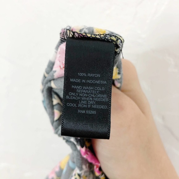 Express Floral Black and Pink Jumpsuit - Picture 8 of 8